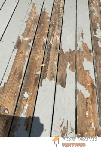First Boston Services: Deck before: failing coating