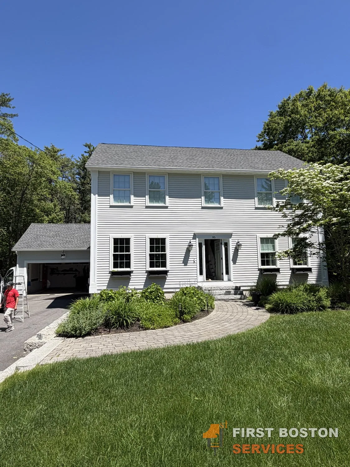 First Boston Services: Front of the house after